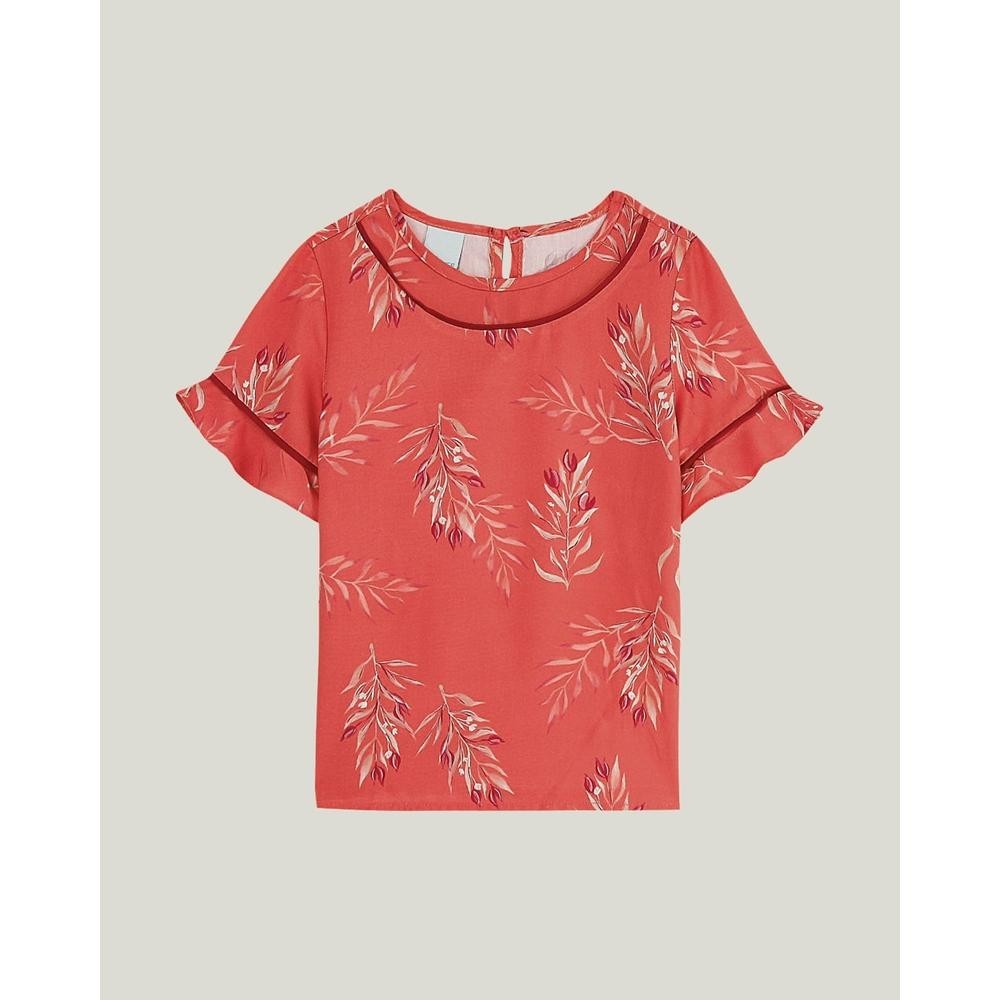 Blusa Floral Viscose Menina Infantil em Oferta na Shopee