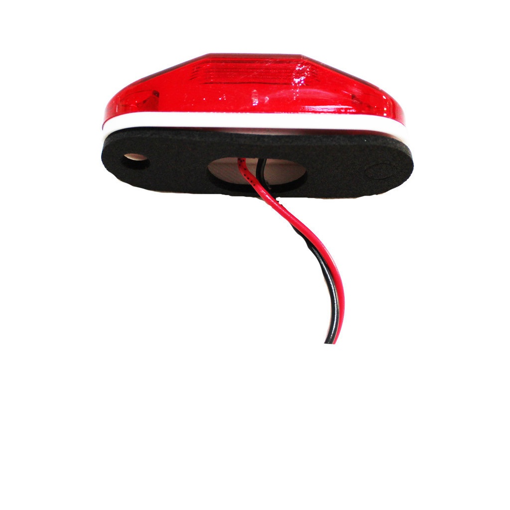 2 Lanterna Teto Ônibus Caminhão Vermelha 2 LED BIVOLT + Chicote
