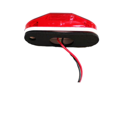 2 Lanterna Teto Ônibus Caminhão Vermelha 2 LED BIVOLT + Chicote