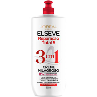 CREME MILAGROSO ELSEVE 3 EM 1 REPARAÇÃO TOTAL 500ML em Oferta na Shopee