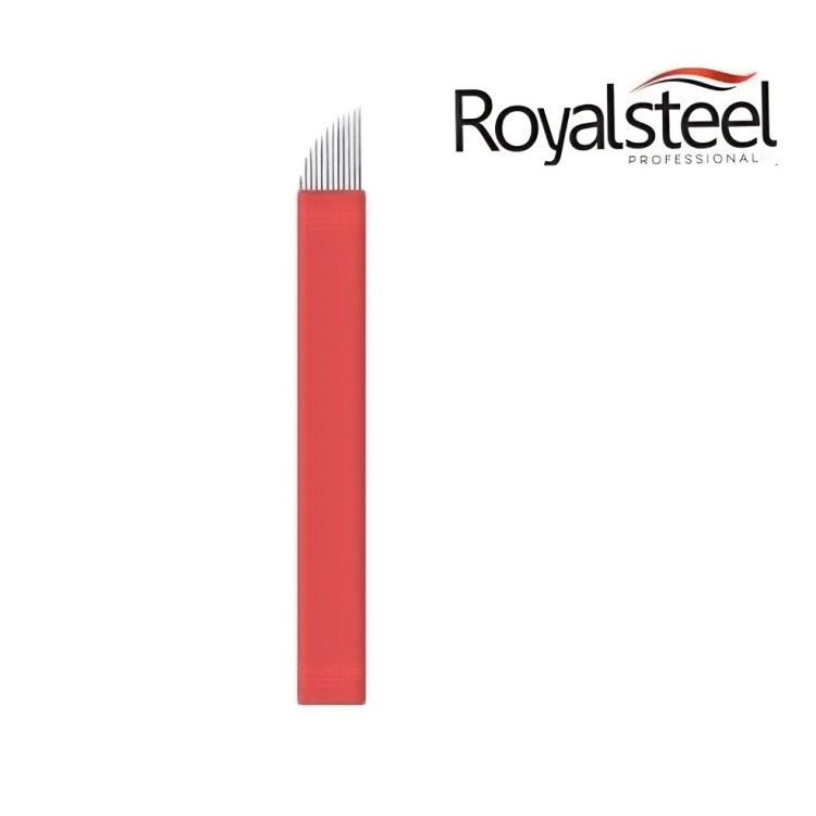 Kit 10 Lâminas Ultra Biseladas 12 Pontas Flex Agulhas Tebori Fina Com Anvisa - RoyalSteel