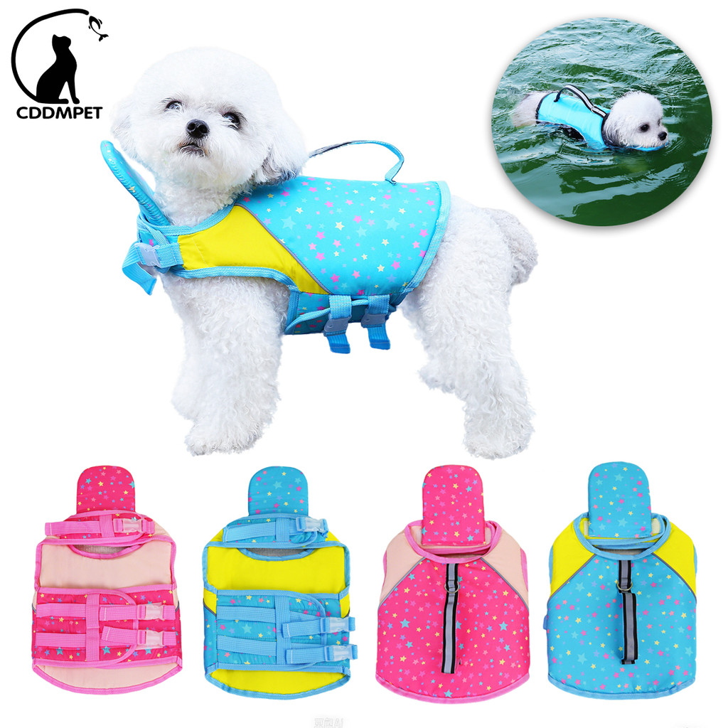 Colete Salva-Vidas Cachorro Para Cães Animais De Estimação Pequenos Grandes Natação Seguro Reflexivo