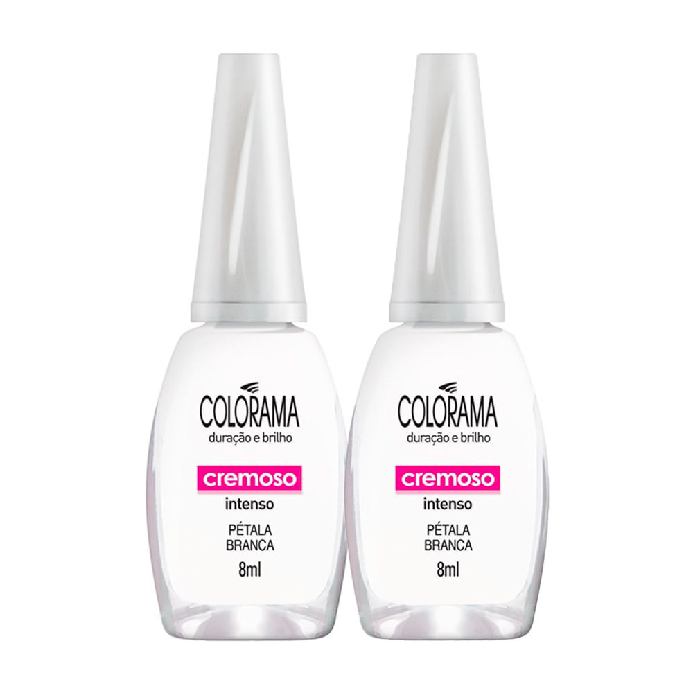 Kit 2 Esmalte Colorama Cor Pétala Branca com 8ml em Oferta na Shopee