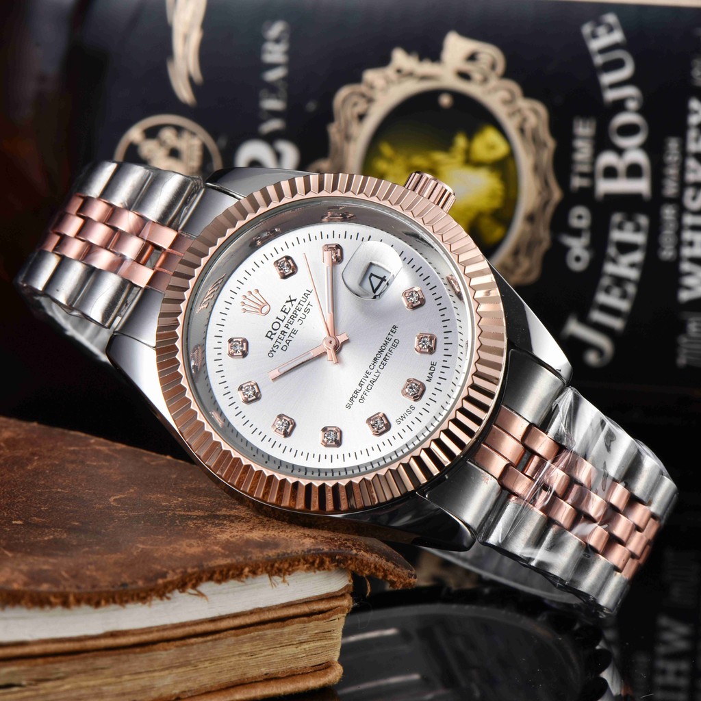 Rolex novo estilo relógio de movimento de quartzo clássico negócios Casual relógio de pulso dgyh