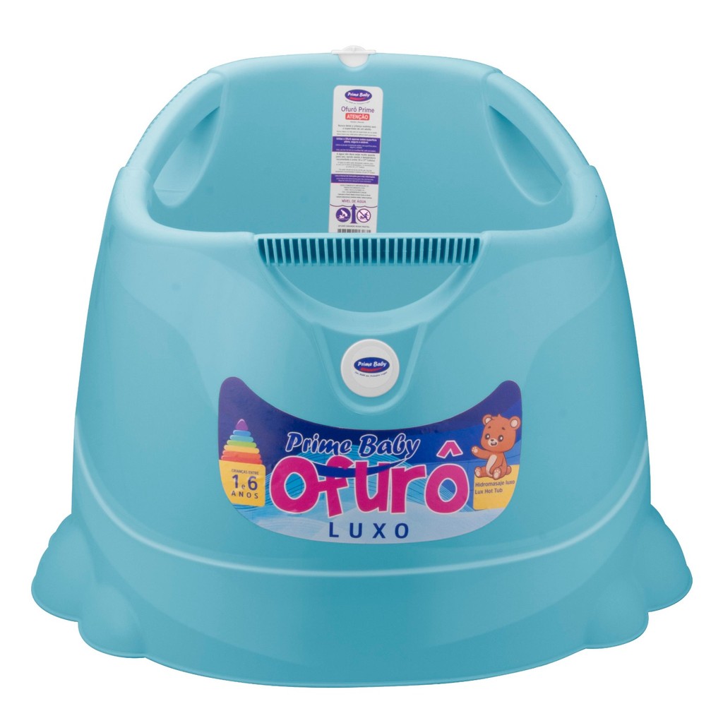 Banheira Ofurô Infantil Prime Baby Confort 1 A 6 Anos Azul 20 Litros