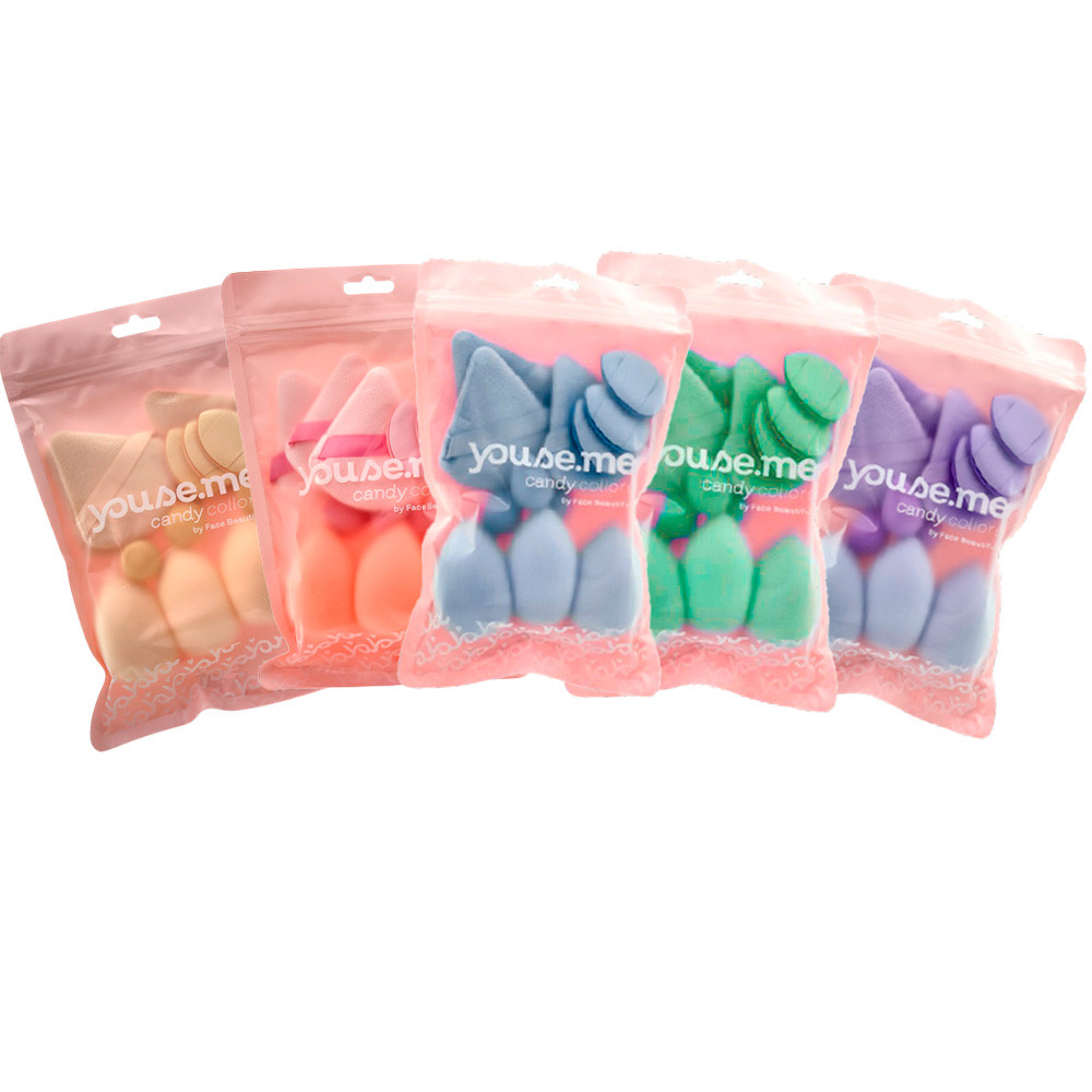 Kit 12 Esponjinhas Pacotinho Candy Collors Youse.me Face Beautifull em Oferta na Shopee