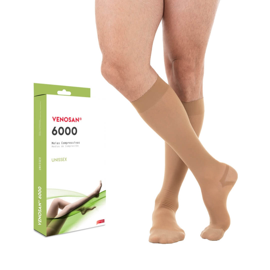 Meia Venosan 6000 20-30 mmHg 3/4 Panturrilha Cor Bege em Oferta na Shopee