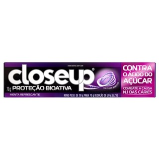 Creme Dental Closeup Proteção Bioativa Contra o Ácido do Açúcar 70g em Oferta na Shopee