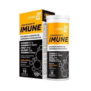 Suplemento Alimentar Cronovit Imune Sabor Laranja 10 Comprimidos Efervescentes em Oferta na Shopee