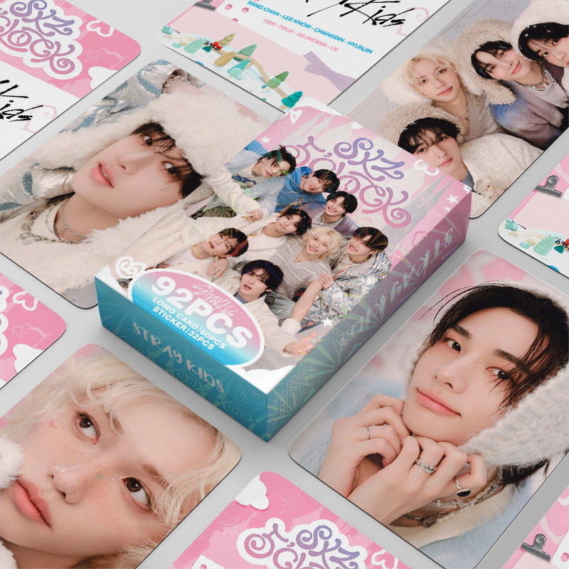 KPOP 92 Unidades/Caixa STRAYKIDS Photocards SKZ Relógio LOMO Cartão De Coleção