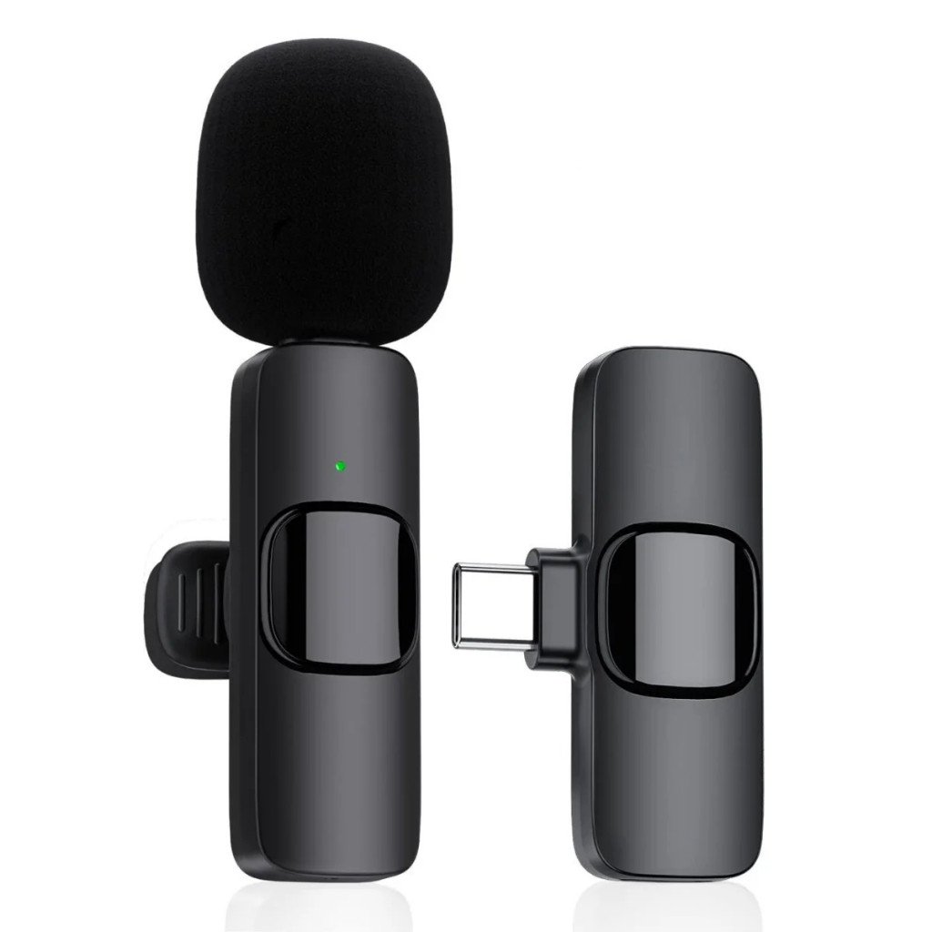 Microfone Lapela Wireless Bluetooth Para Celular Conector  Tipo C - K9