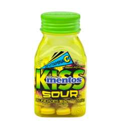 Pastilha Mentos Kiss Sour Com 55 Unidades De 38,5g Van Melle Limão