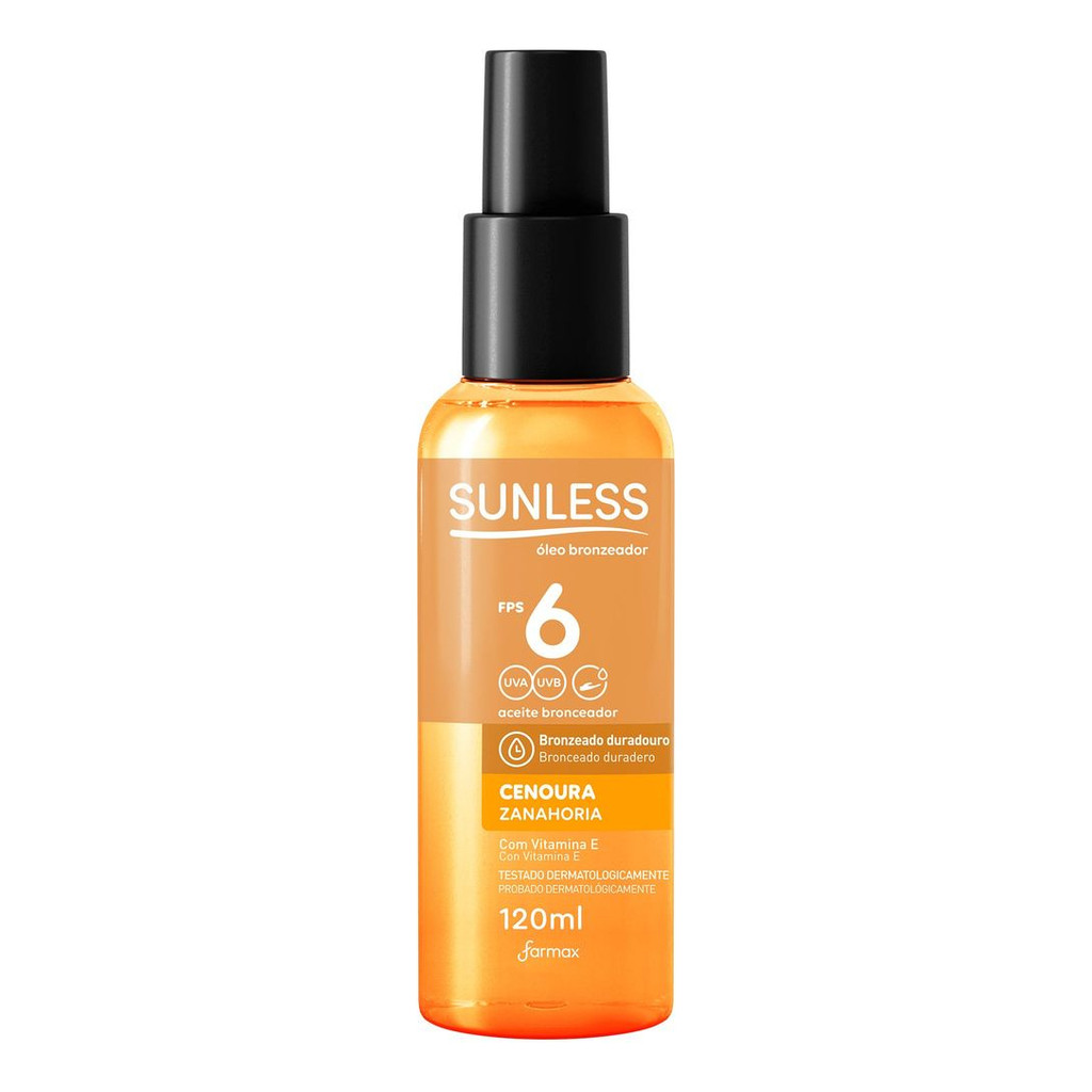 Bronzeador Cenoura 120ml Farmax  Envio Rapido Kit Com 12 Uni