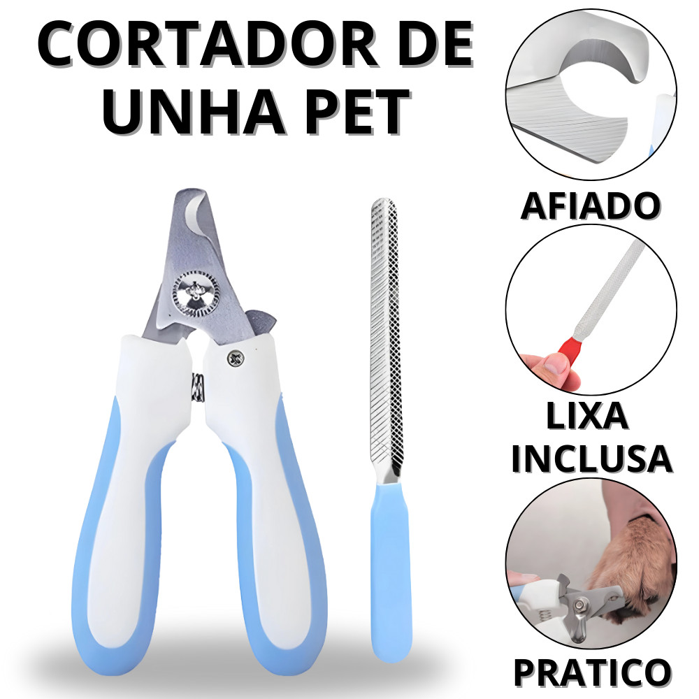 Cortador De Unha Pet Gato Alicate De Cachorro Aparador De Unhas Lixa Manual Gatos Pets PetShop