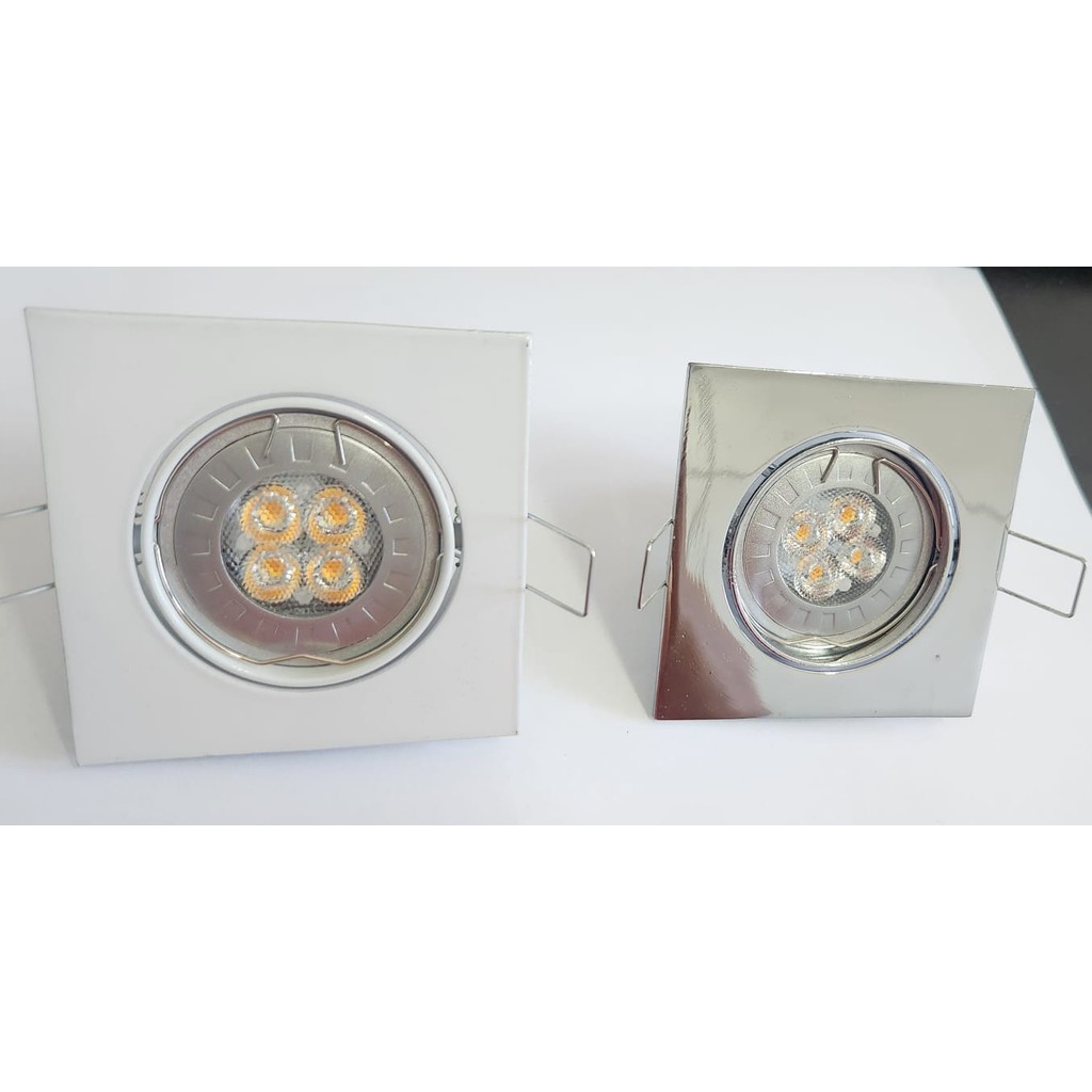Kit 10 Spot Para Lampada Dicroica Lindo Direncionavel Embutir Quadrado Startec