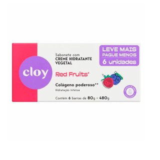 Kit Sabonete Em Barra Cloy Red Fruits - 6 Unidades 80g em Oferta na Shopee