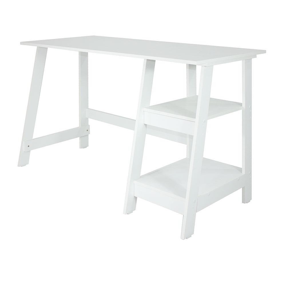 Mesa Escritório Escrivaninha Ditália MC-190 Branco - Home & Living
