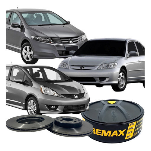 Par Disco Freio Dianteiro Ventilado Civic  City Fit 2005 À 2014 em Oferta na Shopee