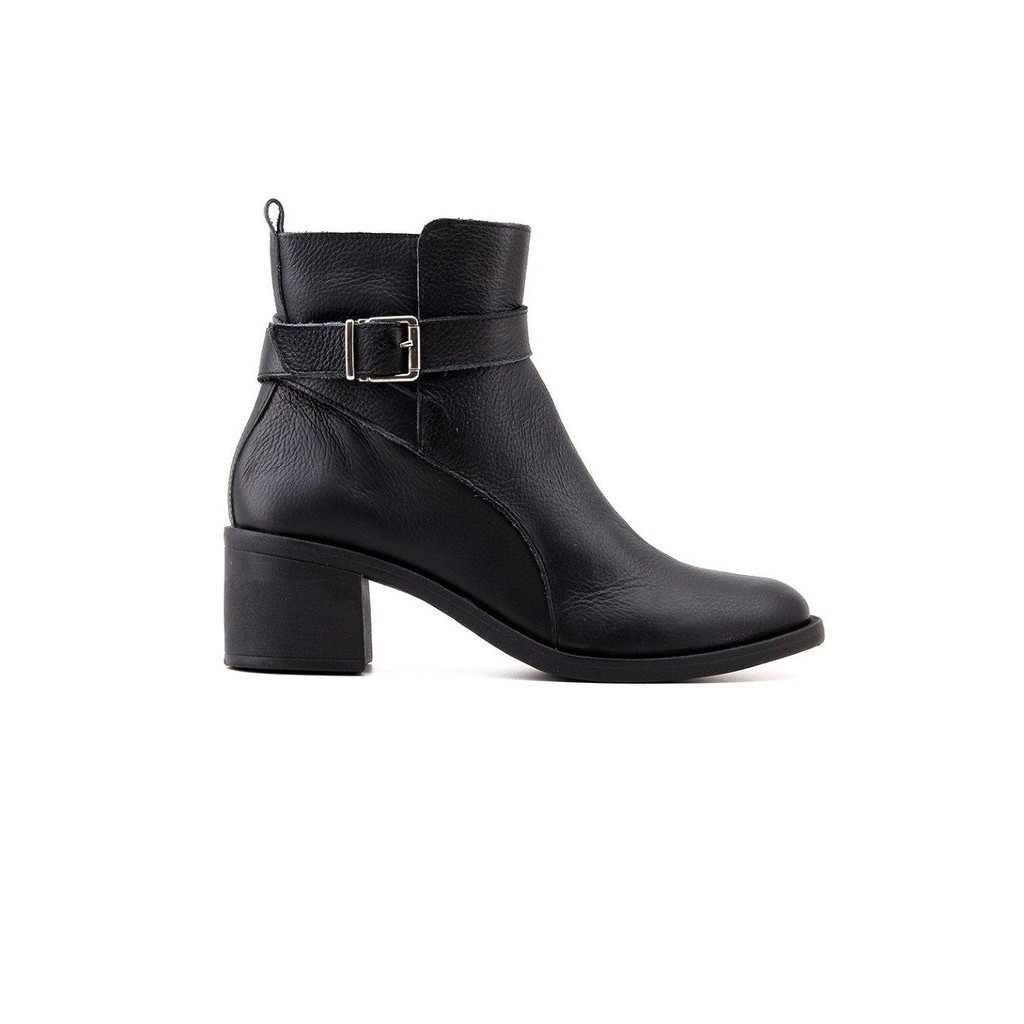 Bota Lia Line Cano Curto Couro 2309-71644 Preto - Women Shoes