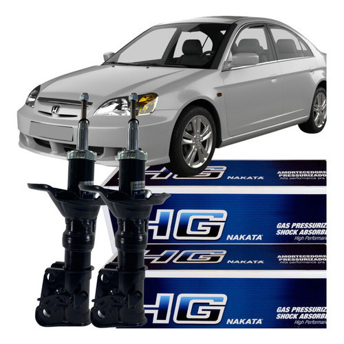 Par Amortecedor Dianteiro Civic 1.7 16v
