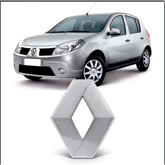 Emblema Renault da Grade Clio 2014 a 2016 Logan 2008 a 2013 Sandero 2008 a 2014