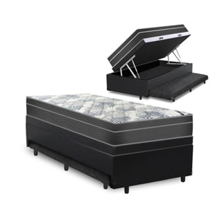 Box Baú e Auxiliar + Colchão Ortobom ISO SuperPocket 88cm em Oferta na Shopee