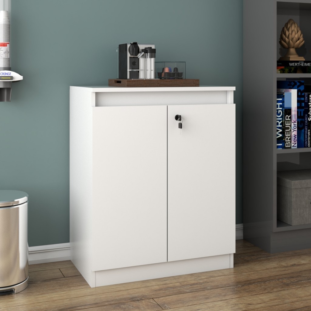 Armário para Escritório Baixo 2 Portas com Chave Me4149 em Oferta na Shopee