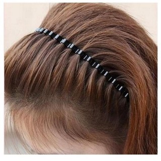 Tiara Masculina Ondulada de Metal Preta Unissex esporte futebol um pacote tiara metal