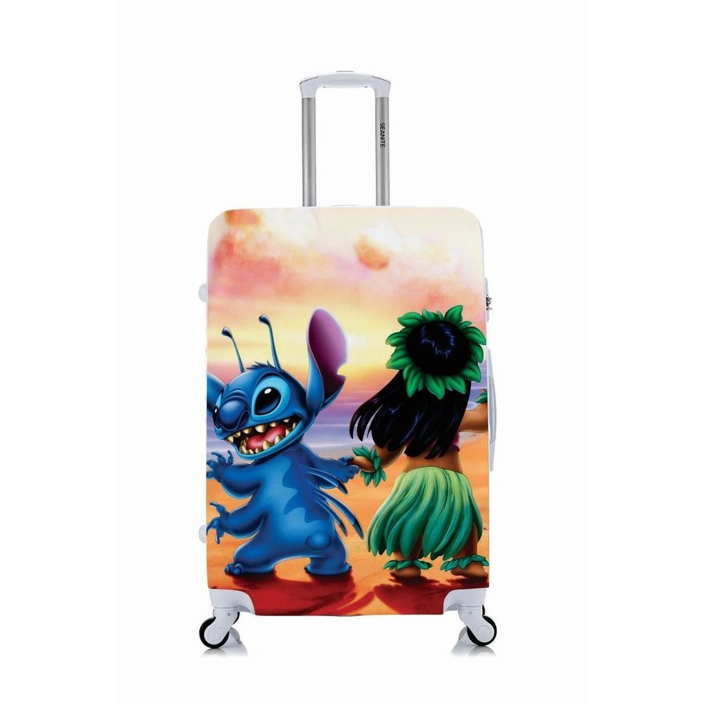 Capa Protetora Para Mala Viagem Personalizada Grande Dupla Lilo & Stitch