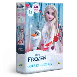 QUEBRA CABEÇA ELSA FROZEN DISNEY 60 PEÇAS TOYSTER JOGO EDUCATIVO BRINCADEIRA PUZZLE CRIANÇAS DESENHO