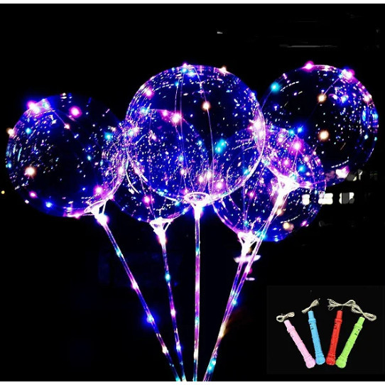 Kit 10 Balões Transparente Para Festa e Eventos Com Led 24 polegadas em Oferta na Shopee