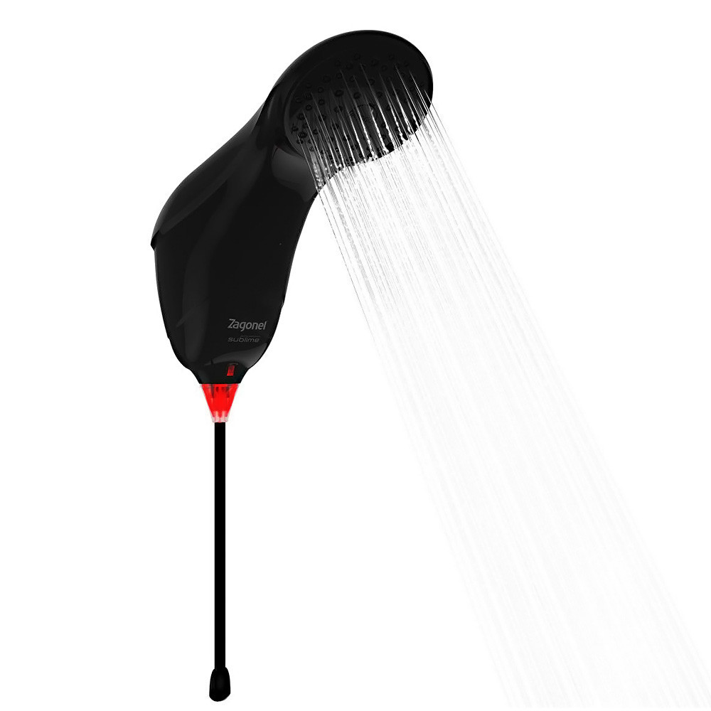 Ducha Sublime Zagonel Preto com LED Controle de Temperatura Chuveiro Elétrico 110v ou 220v em Oferta na Shopee