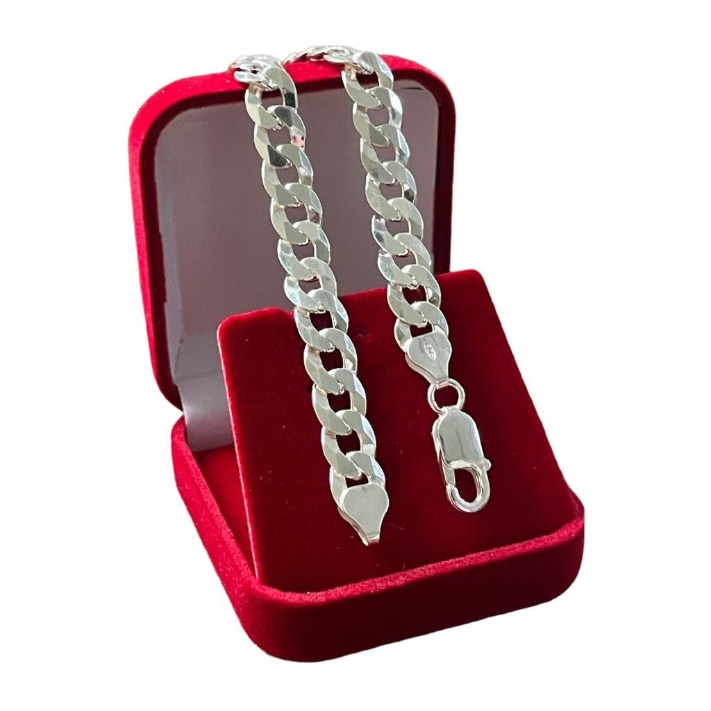 Pulseira De Prata 925 Masculina Grumet Italiana Legítima 8mm em Oferta na Shopee