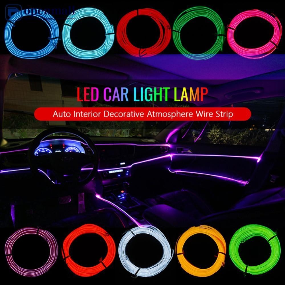 openmall 1M 12V Lâmpada LED Para Carro De Iluminação Interior Decorativa Auto Fita De Arame B1C7 em Oferta na Shopee