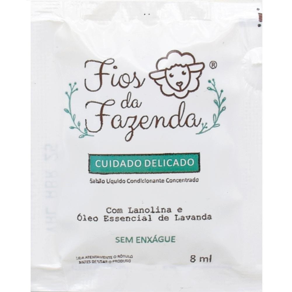 Sabão Líquido Cuidado Delicado 8ml - Shampoo para Lãs e Blocagem