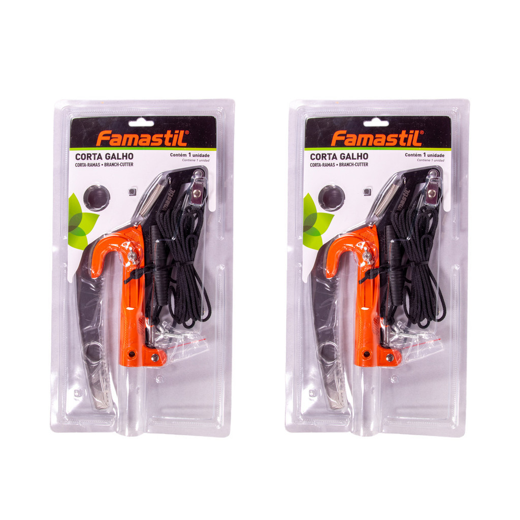 Kit 2 Podador De Galhos Em Aço Com Serrote Famastil em Oferta na Shopee