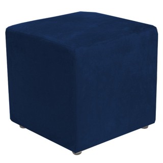 Puff Quadrado Decorativo L02 Suede Azul Marinho - Lyam Decor em Oferta na Shopee