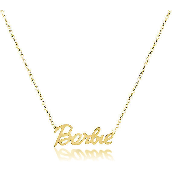 Popular Italic Inglês Barbie Colar De Cartas , Doce Hip Hop Colarinho De Corrente Versátil Jóias De Aço Personalizadas