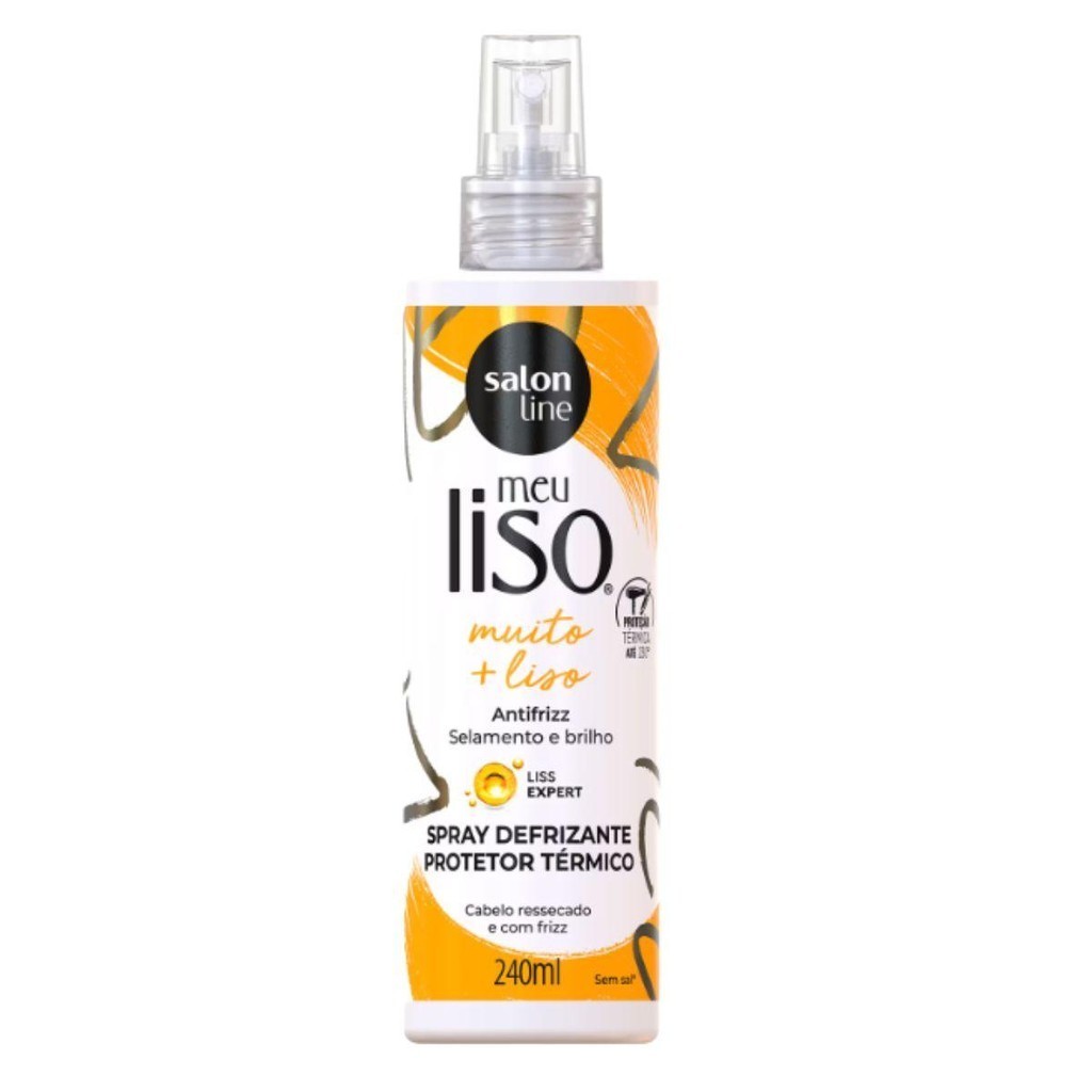SPRAY DEFRIZANTE SALON LINE MEU LISO MUITO + LISO PROTETOR TÉRMICO 240ML