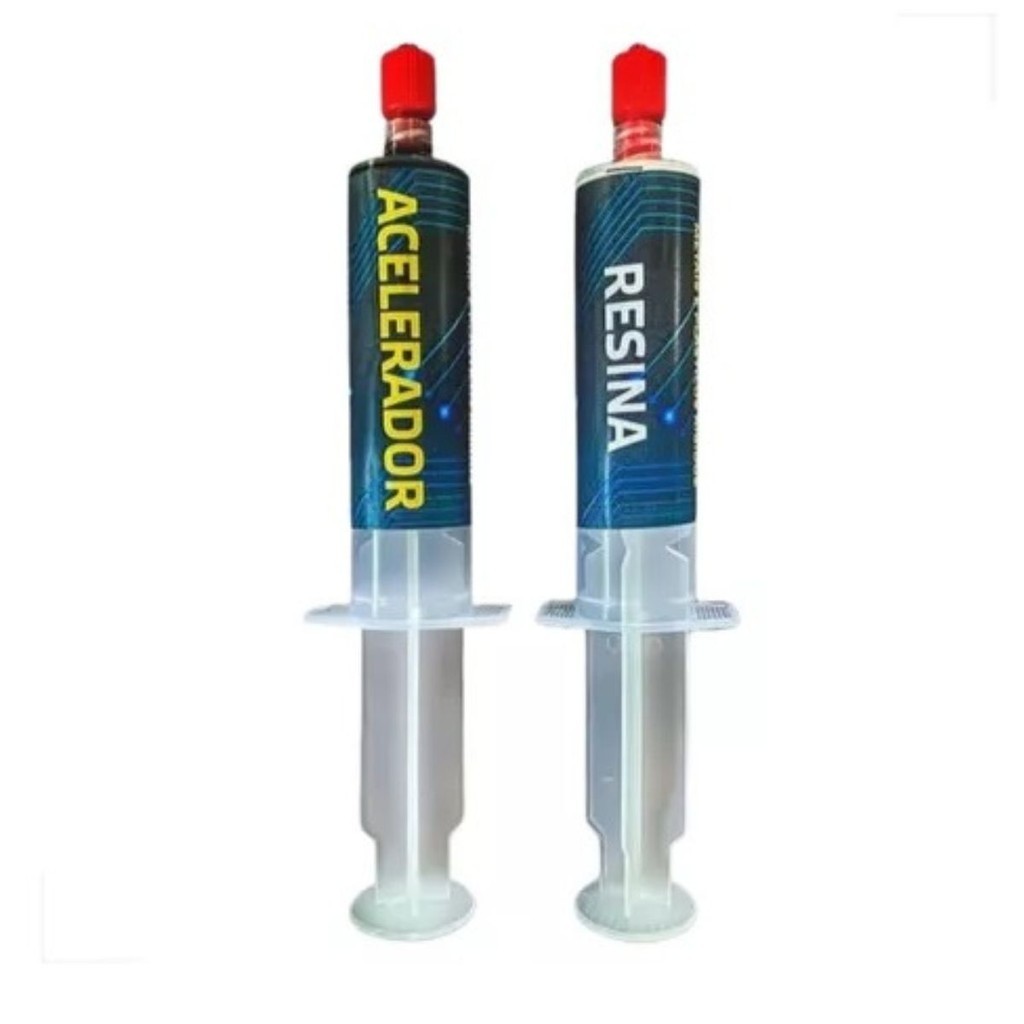 Solda Fria Red Epoxy T-Pró Resina e Acelerador 40g Brasweld