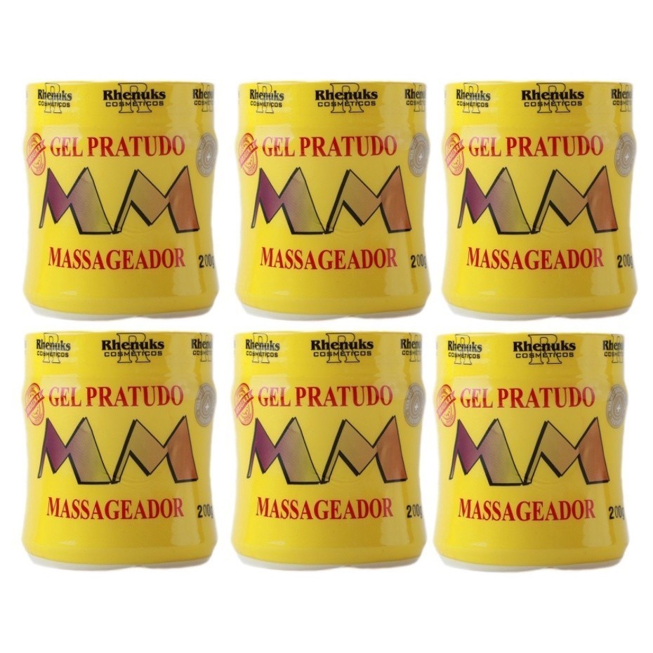 Kit 6 Gel Massageador MM Pra Tudo 200g - Rhenuks