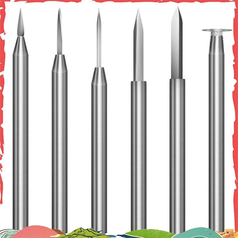 Jogo De Brocas Para Esculpir Madeira Ferramentas Rotativas 6Pcs Peças Ferramenta De Retificação De 3mm De Altura1