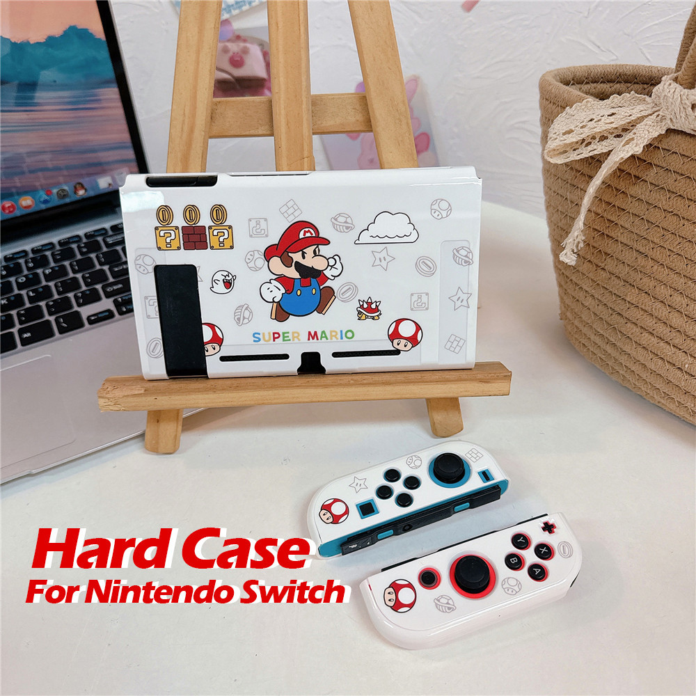 Compatível Para Nintendo Switch V1/V2/OLED Cute Mario Hard Case Acessórios Console De Jogos Protetor De Cabo PC Capa Dura Gaming & Consoles