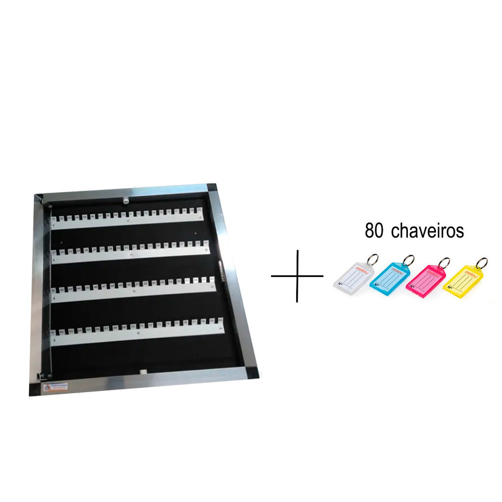Claviculario Organizador Chaves P/ 80 Chaves + 80 Chaveiros