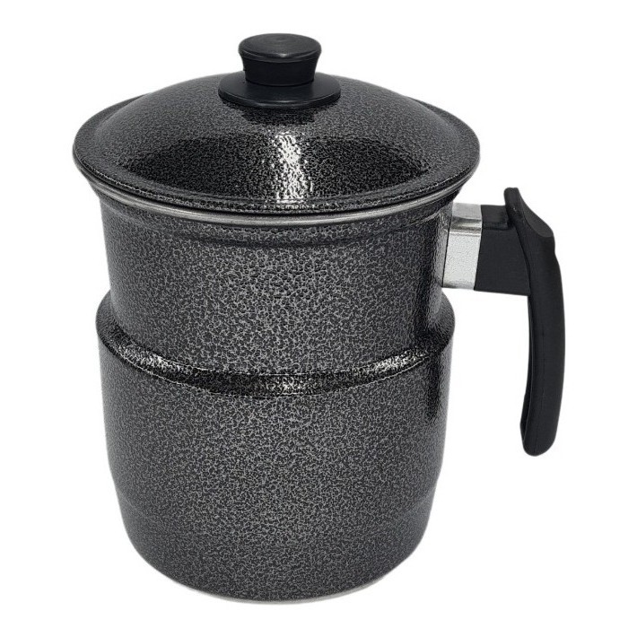 Leiteira De Apito Em Alumínio Não Derrama Térmica Cinza 1 Litro - Alumax