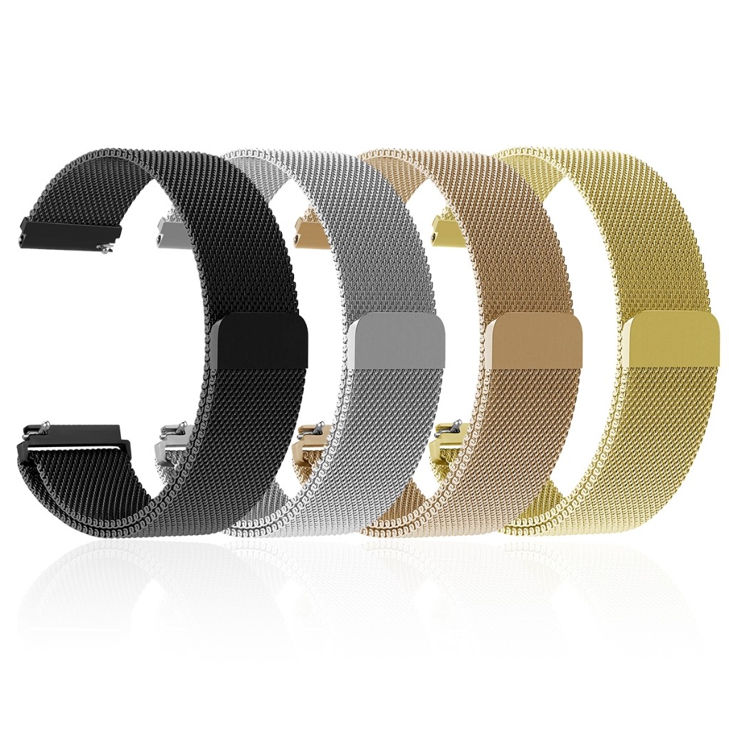 Pulseira 20mm 22mm de Milanesa para Galaxy Watch 4 5 6 7/Active 2 Gear S2/S3/ Huawei GT 6 5 4 3 / Amazfit GTS 2 3 4 Mini em Oferta na Shopee