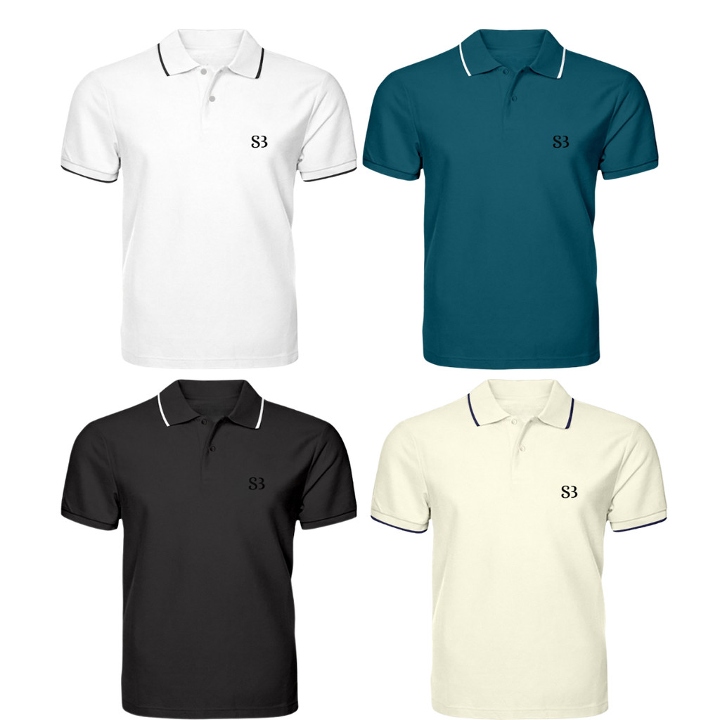 Kit 4 Camisas Blusas Gola Polo Algodão Piquet Tamanhos Grandes Especiais Plus Size G7 G8 G9