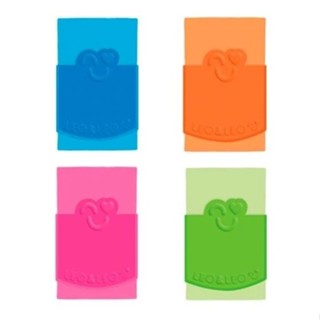 Borracha Color Neon Plástica Escolar Rosa Azul Verde Laranja - Leo&Leo em Oferta na Shopee