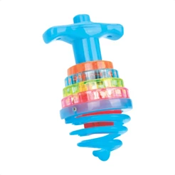 Peão Maluco Infantil com Luz e Som Colorido Giratório Divertido Sortido Fenix DPA-955