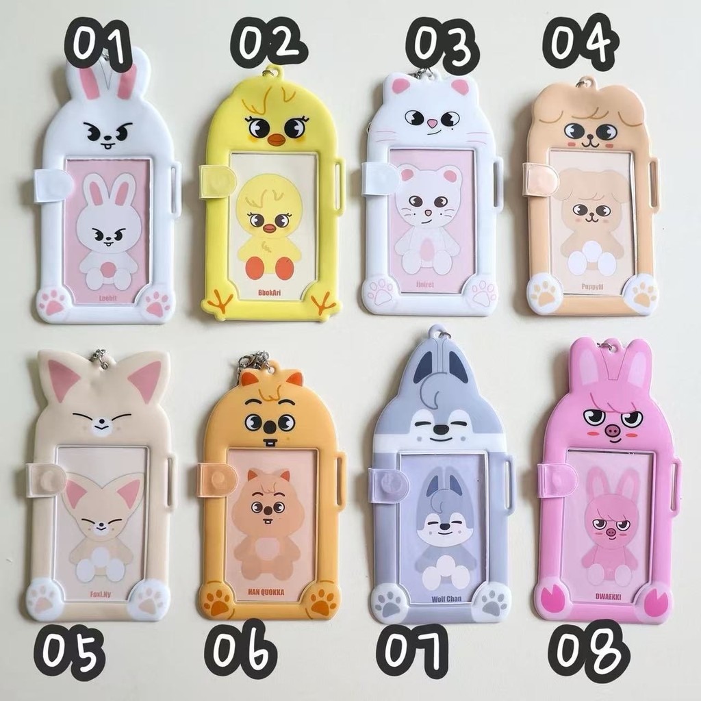 Kpop Idol Stray Kids Porta-Cartões Fotográficos De PVC SKZ Estudante Campus Bus